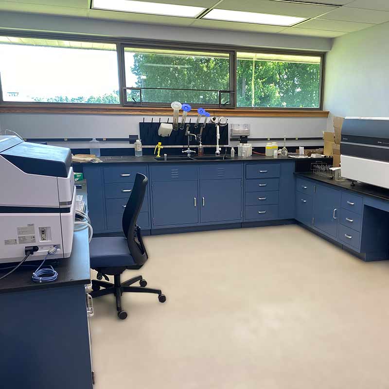 lab benches and cabinets