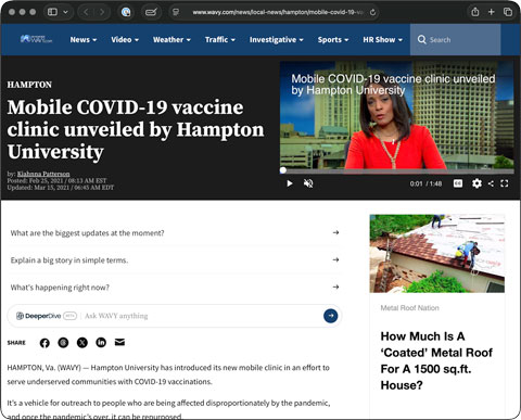 screen shot of STX mobile lab article