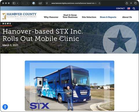 screen shot of STX mobile lab article